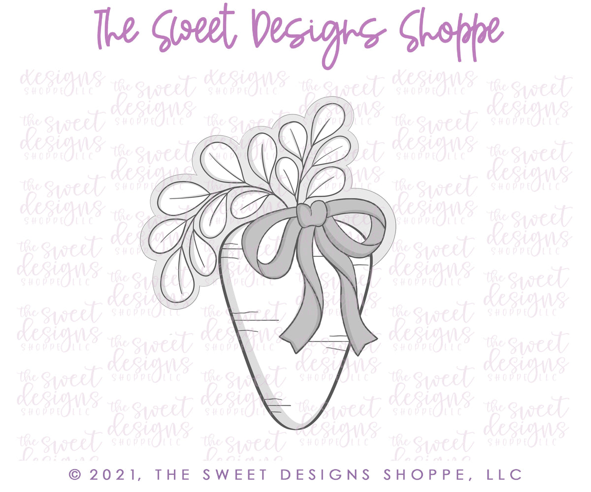 Cookie Cutters - Carrot with Leaves - Cookie Cutter - The Sweet Designs Shoppe - TSDS - - ALL,Carrot,Cookie Cutter,Easter,Easter / Spring,Fruits and Vegetables,Promocode,STL,Vegetable