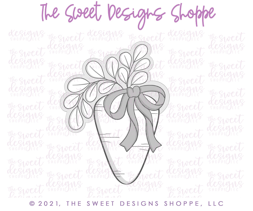 Cookie Cutters - Carrot with Leaves - Cookie Cutter - The Sweet Designs Shoppe - TSDS - - ALL,Carrot,Cookie Cutter,Easter,Easter / Spring,Fruits and Vegetables,Promocode,STL,Vegetable