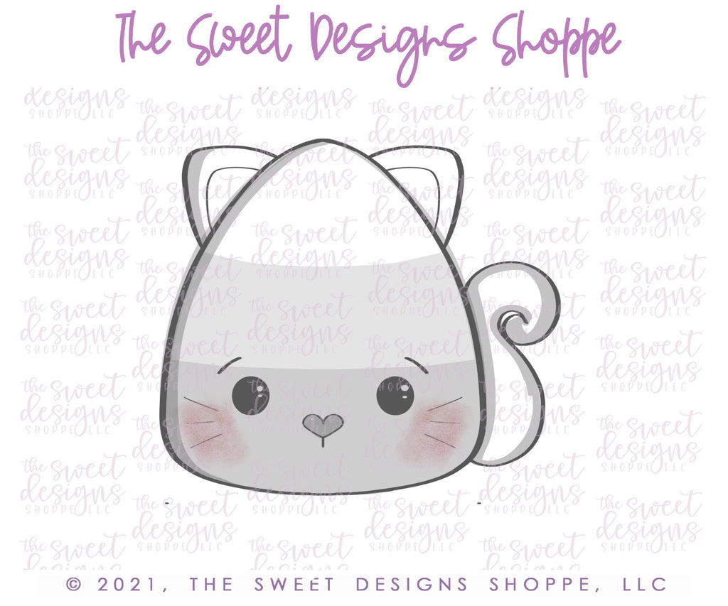 Cookie Cutters - Cat Candy Corn - Cookie Cutter - The Sweet Designs Shoppe - TSDS - - ALL,Animal,Animals,Candy corn,Cat,Cookie Cutter,Fall / Halloween,Fall / Thanksgiving,Food,Food & Beverages,Halloween,Promocode,Sweets,trick or treat