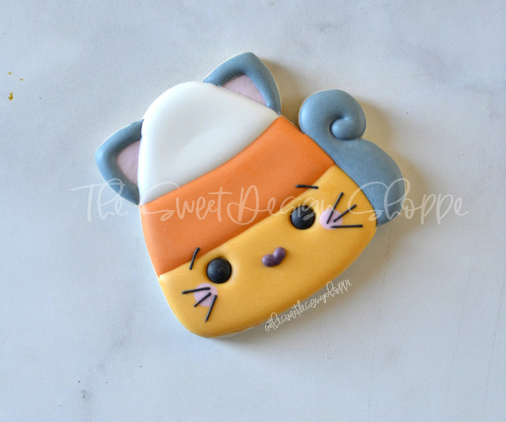 Cookie Cutters - Cat Candy Corn - Cookie Cutter - The Sweet Designs Shoppe - TSDS - - ALL,Animal,Animals,Candy corn,Cat,Cookie Cutter,Fall / Halloween,Fall / Thanksgiving,Food,Food & Beverages,Halloween,Promocode,Sweets,trick or treat