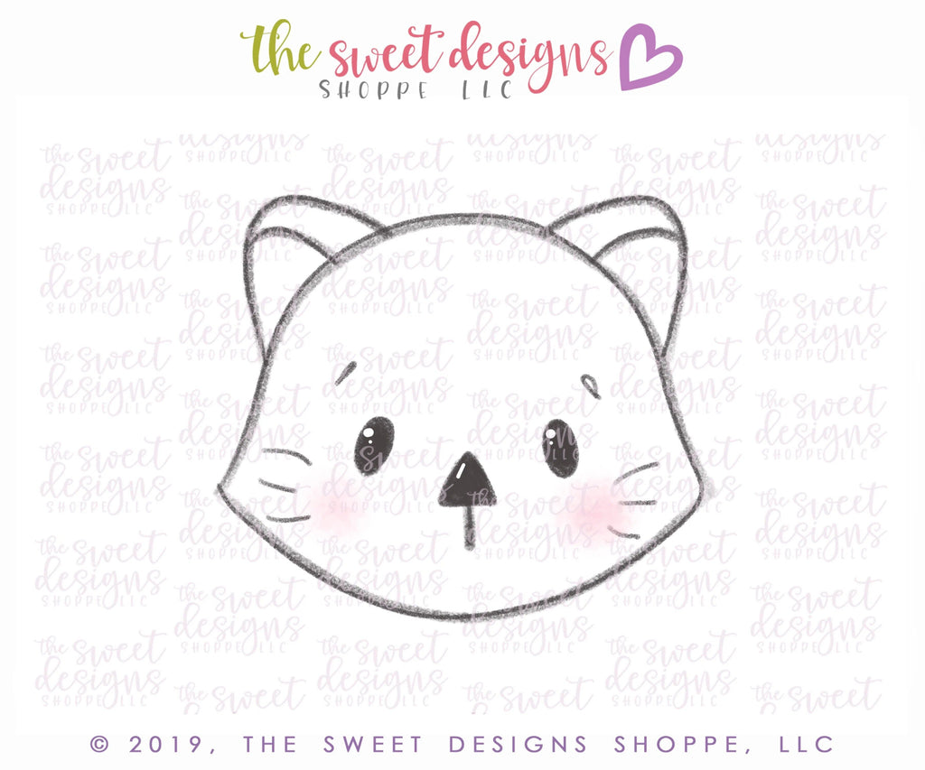 Cookie Cutters - Cat Face 2019 - Cookie Cutter - The Sweet Designs Shoppe - TSDS - - ALL,Animal,Animals,Animals and Insects,Cookie Cutter,Fall / Halloween,Halloween,Promocode