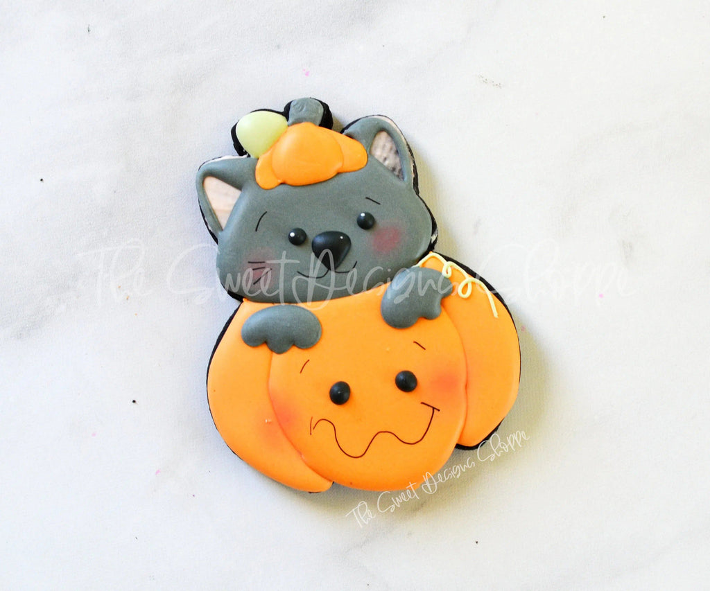 Cookie Cutters - Cat in Pumpkin 2019 - Cookie Cutter - The Sweet Designs Shoppe - - 2018, ALL, Autumn, Cookie Cutter, Fall, Fall / Halloween, Fall / Thanksgiving, Food, Food & Beverages, Fruits and Vegetables, Halloween, Promocode, Pumpkin, thanksgiving