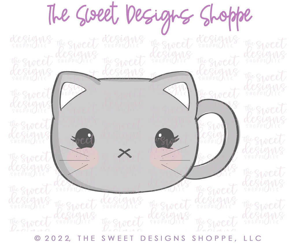 Cookie Cutters - Cat Mug - Cookie Cutter - Sweet Designs Shoppe - - ALL, Animal, Animals, Animals and Insects, Cookie Cutter, Food, Food and Beverage, Food beverages, halloween, mug, mugs, Promocode