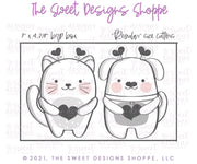 Cookie Cutters - Cat Pal and Dog Pal Set - 2 Piece Set - Cookie Cutters - The Sweet Designs Shoppe - TSDS - - ALL,Animal,Animals,Animals and Insects,Cookie Cutter,Mini Set,Mini Sets,Promocode,regular sets,set,sets,valentine,valentines