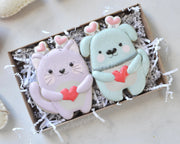 Cookie Cutters - Cat Pal and Dog Pal Set - 2 Piece Set - Cookie Cutters - The Sweet Designs Shoppe - TSDS - - ALL,Animal,Animals,Animals and Insects,Cookie Cutter,Mini Set,Mini Sets,Promocode,regular sets,set,sets,valentine,valentines