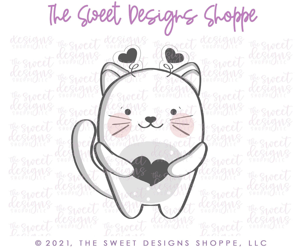 Cookie Cutters - Cat Pal - Cookie Cutter - The Sweet Designs Shoppe - - ALL, Animal, Animals, Animals and Insects, Cookie Cutter, Promocode, valentine, valentines