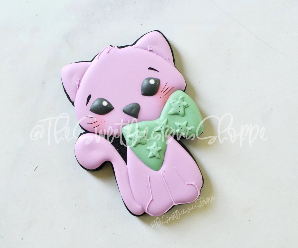 Cookie Cutters - Cat with Bow - Cookie Cutter - The Sweet Designs Shoppe - TSDS - - ALL,Animal,Animals,Animals and Insects,Cookie Cutter,halloween,kids,Kids / Fantasy,Promocode