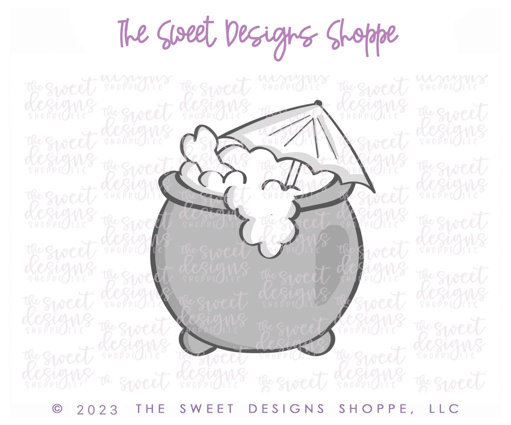 Cookie Cutters - Cauldron with Umbrella - Cookie Cutter - The Sweet Designs Shoppe - TSDS - - ALL,Cauldron,Cookie Cutter,Halloween,Promocode,ST PATRICK,St Patrick’s Day,St. Pat,st. patrick's,Summer,Witch