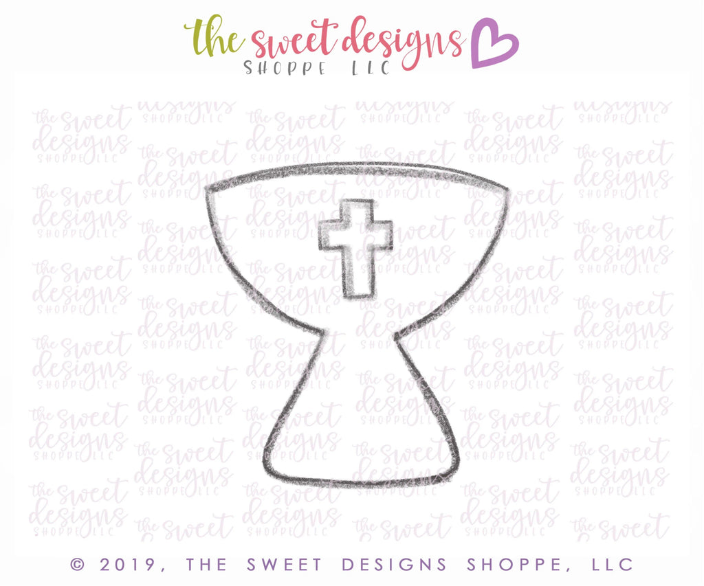 Cookie Cutters - Chalice - Cookie Cutter - The Sweet Designs Shoppe - TSDS - - ALL,Bread,celebration,chalice,chalise,communion,Cookie Cutter,First Communion,Food & Beverages,Food and Beverage,Holly,Promocode,Religious