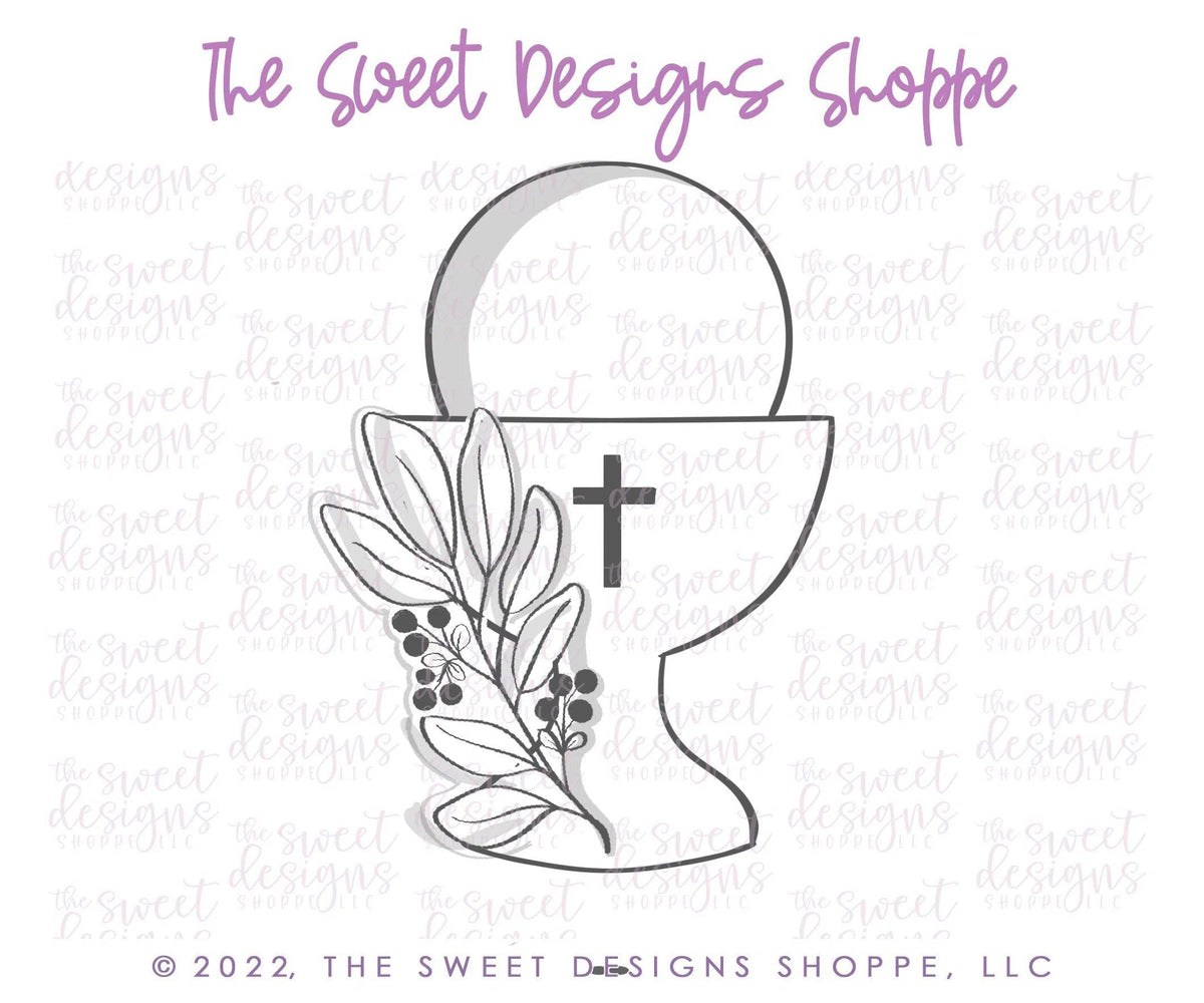 Cookie Cutters - Chalice Samuel - Cookie Cutter - The Sweet Designs Shoppe - TSDS - - ALL,chalise,Cookie Cutter,First Communion,handlettering,Promocode,Religious,STL