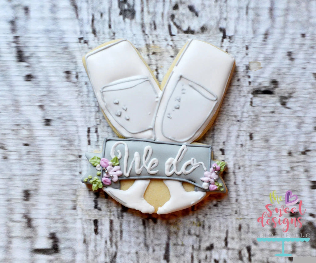 Cookie Cutters - Champagne "We Do"v2 - Cookie Cutter - The Sweet Designs Shoppe - - ALL, Cookie Cutter, Food, Food & Beverages, Promocode, Wedding, wine