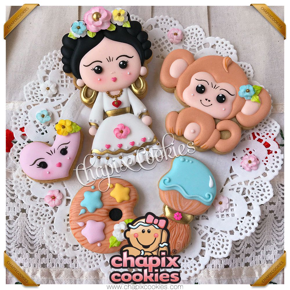 Cookie Cutters - Chapix - Frida Set of 5 Cookie Cutters - CookieCon 2020 - The Sweet Designs Shoppe - TSDS - - 5 de Mayo,ALL,Chapix,Cinco de Mayo,Cookie Cutter,frida,Mexico,Promocode,set,STL