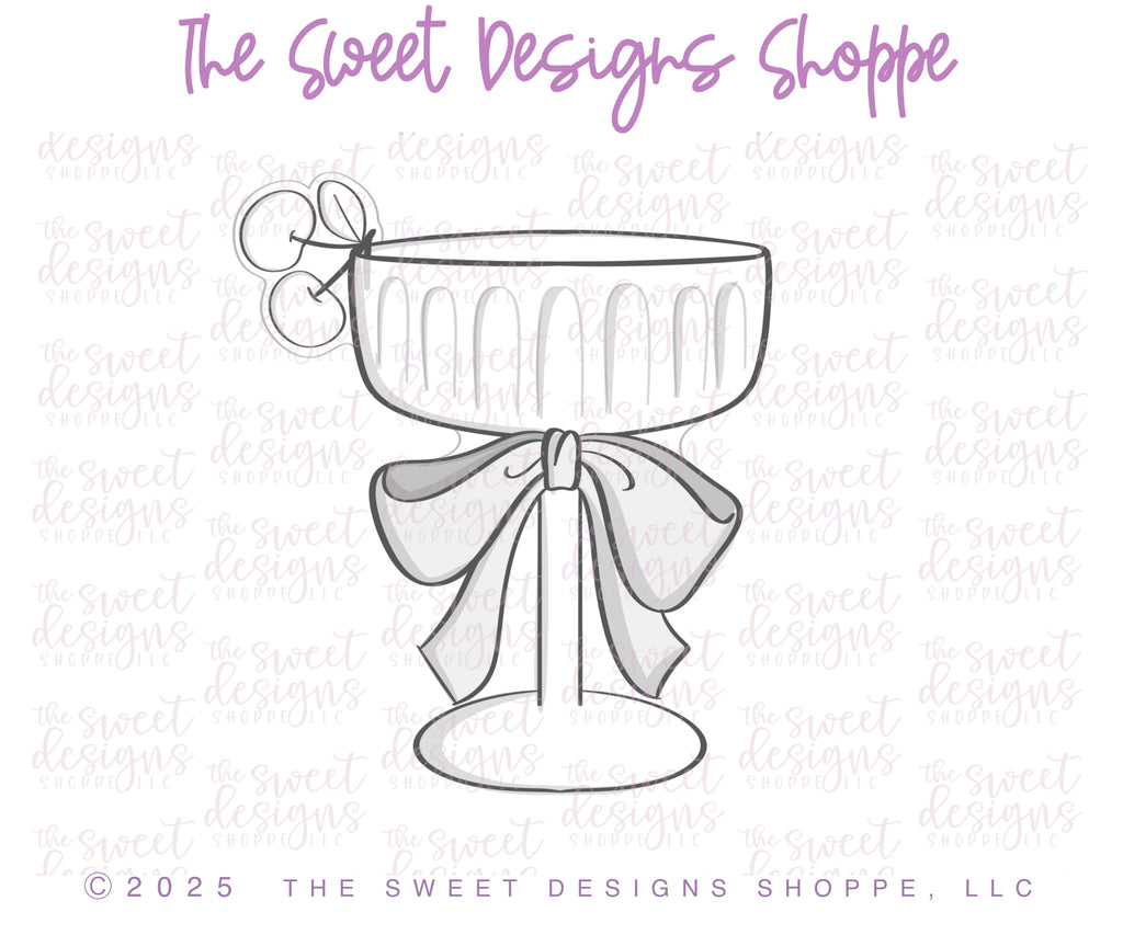 Cookie Cutters - Cherry Martini - Cookie Cutter - The Sweet Designs Shoppe - TSDS - - 4th,4th July,4th of July,ALL,Cookie Cutter,Food & Beverages,Food and Beverage,Patriotic,Promocode,STL,Summer