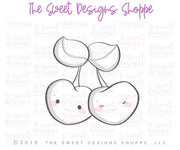 Cookie Cutters - Cherry Much Set - Set of 2 - Cookie Cutters - The Sweet Designs Shoppe - TSDS - - ALL,Cookie Cutter,fruit,fruits,Fruits and Vegetables,Mini Sets,Plaque,Plaques,PLAQUES HANDLETTERING,Promocode,regular sets,set,STL,valentine,valentines