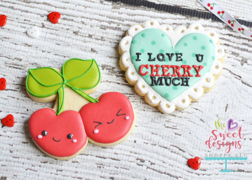 Cookie Cutters - Cherry v2- Cookie Cutter - Sweet Designs Shoppe - - ALL, Cookie Cutter, Cute Couples, Food, Food & Beverages, Hearts, Peas, Promocode, valentine, Valentines