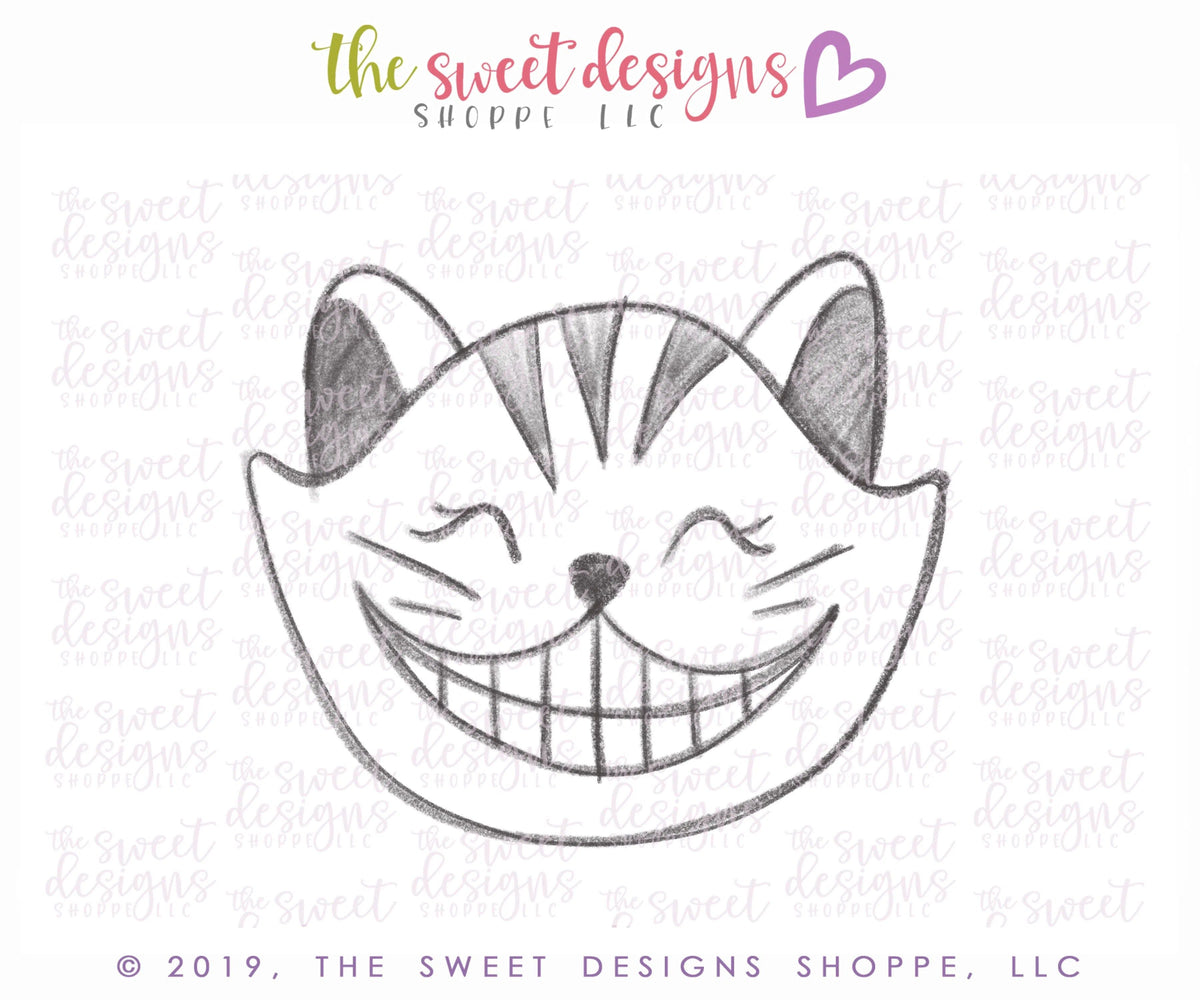 Cookie Cutters - Chesire Cat - Cookie Cutter - The Sweet Designs Shoppe - TSDS - - Alice,ALL,Animal,Animals,Animals and Insects,Cookie Cutter,kid,kids,Kids / Fantasy,Promocode,STL,Wonderland
