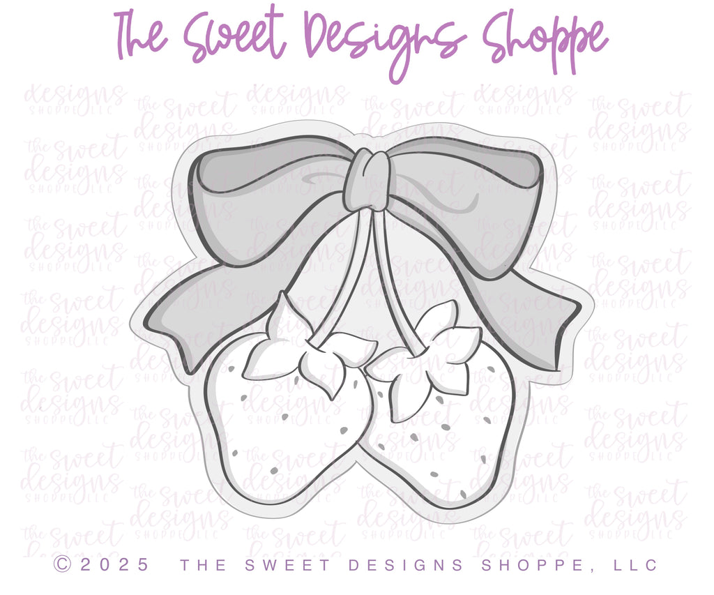 Cookie Cutters - Chic Strawberry - Cookie Cutter - The Sweet Designs Shoppe - TSDS - - 4th,4th July,4th of July,ALL,Cookie Cutter,fruit,fruits,Patriotic,Promocode,STL,Summer,Sweet,Sweets