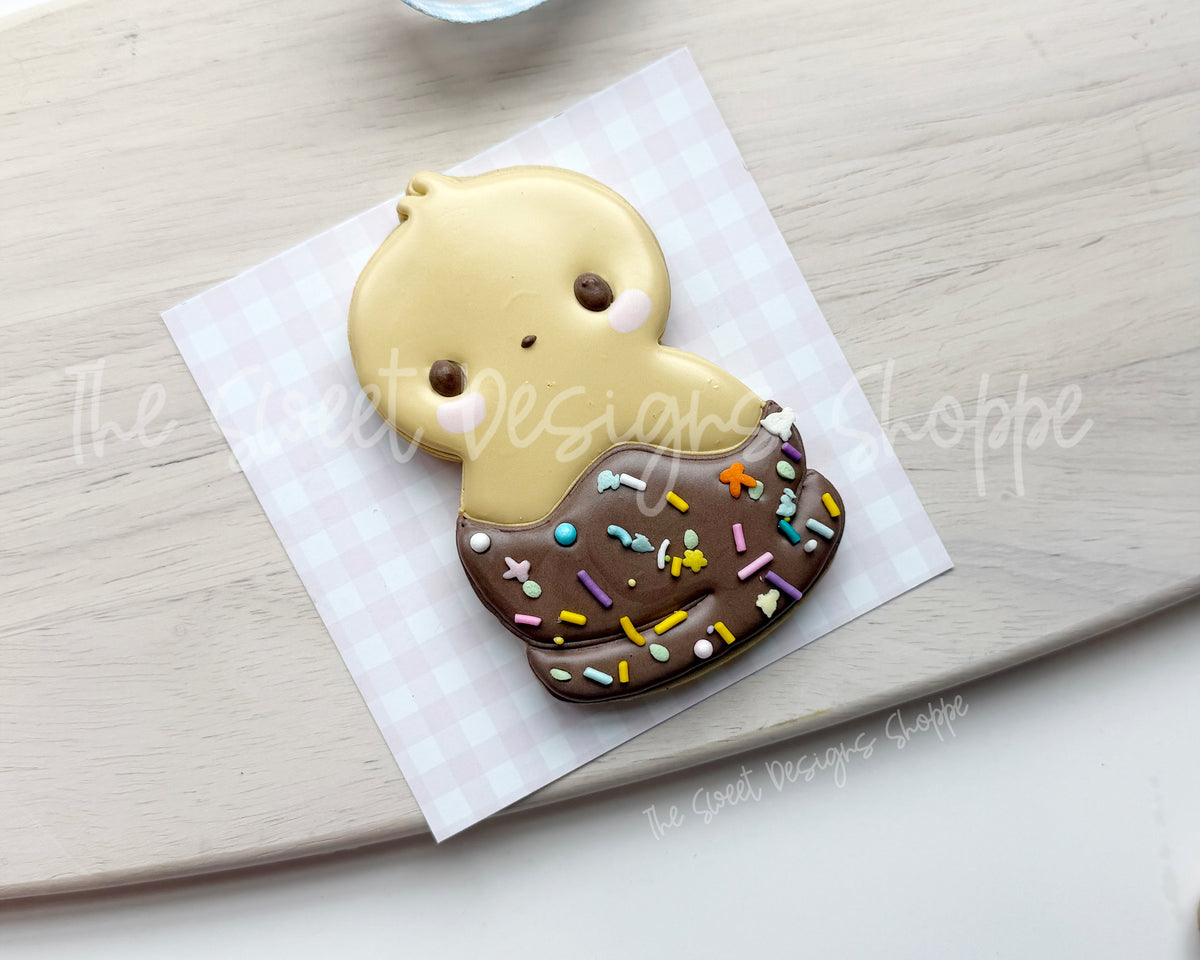 Cookie Cutters - Chick Dipped in Chocolate - Cookie Cutter - The Sweet Designs Shoppe - TSDS - - ALL,Animal,Animals,Animals and Insects,bunnypeep,Cookie Cutter,Easter,Easter / Spring,Lady Milk Stache,Lady MilkStache,LadyMilkStache,marshamallow,Promocode,STL