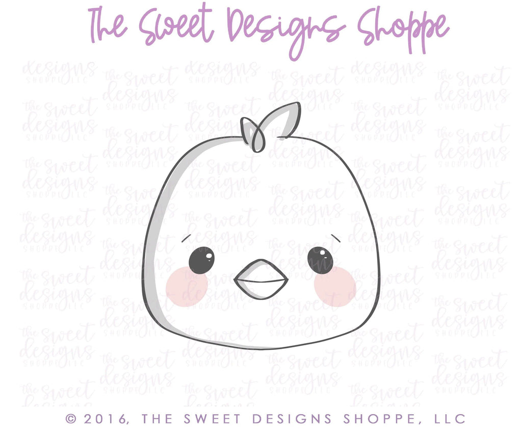 Cookie Cutters - Chick Face v2- Cookie Cutter - The Sweet Designs Shoppe - TSDS - - ALL,Animal,Animals,Chick,Cookie Cutter,Easter,Easter / Spring,Farm,Promocode