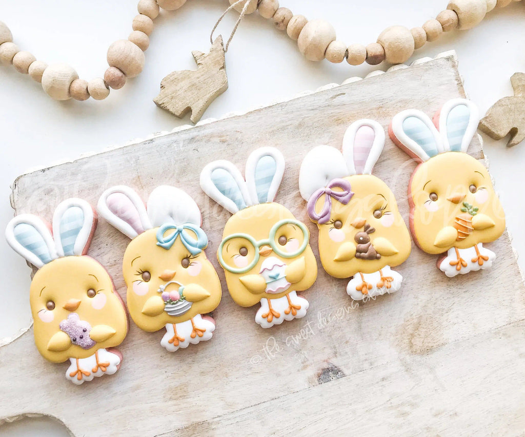 Cookie Cutters - Chick, Girly Chick, Chick(Glasses) with Bunny Ears Set - 3 Piece Set - Cookie Cutters - The Sweet Designs Shoppe - TSDS - - ALL,Animal,Animals,Animals and Insects,Cookie Cutter,Easter,Easter / Spring,Mini Set,Mini Sets,Promocode,regular sets,set,sets,STL