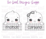 Cookie Cutters - Chick Plaques by Lady Milkstache Set - Set of 2 - Cookie Cutters - The Sweet Designs Shoppe - TSDS - - ALL,Animal,Animals,bunny,Cookie Cutter,Easter,Easter / Spring,Lady Milk Stache,Lady MilkStache,LadyMilkStache,Mini Sets,Promocode,regular sets,set
