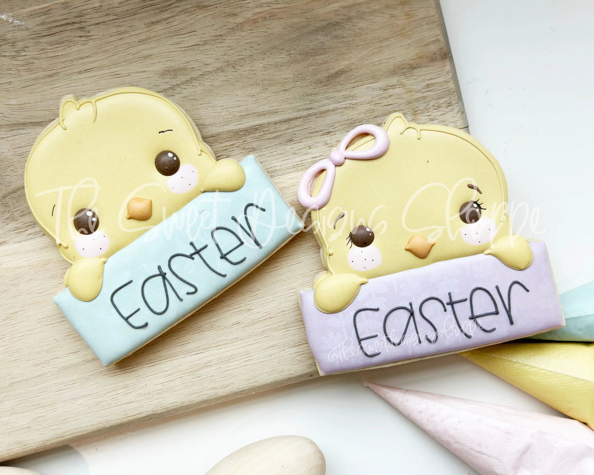 Cookie Cutters - Chick Plaques by Lady Milkstache Set - Set of 2 - Cookie Cutters - The Sweet Designs Shoppe - TSDS - - ALL,Animal,Animals,bunny,Cookie Cutter,Easter,Easter / Spring,Lady Milk Stache,Lady MilkStache,LadyMilkStache,Mini Sets,Promocode,regular sets,set