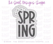 Cookie Cutters - Chick with a Flower & Spring Floral Plaque Set - Set of 2 - Cookie Cutters - The Sweet Designs Shoppe - TSDS - - ALL,Animal,Animals,Cookie Cutter,Easter,Easter / Spring,PLAQUES HANDLETTERING,Promocode,regular sets,set,STL