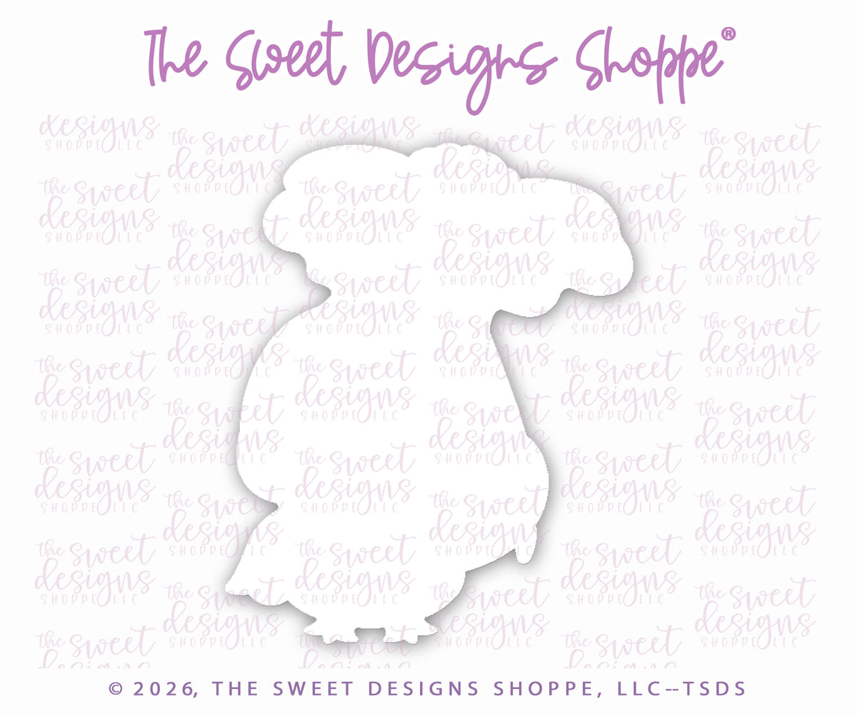 Cookie Cutters - Chick with a Flower & Spring Floral Plaque Set - Set of 2 - Cookie Cutters - The Sweet Designs Shoppe - TSDS - - ALL,Animal,Animals,Cookie Cutter,Easter,Easter / Spring,PLAQUES HANDLETTERING,Promocode,regular sets,set,STL
