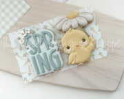 Cookie Cutters - Chick with a Flower & Spring Floral Plaque Set - Set of 2 - Cookie Cutters - The Sweet Designs Shoppe - TSDS - - ALL,Animal,Animals,Cookie Cutter,Easter,Easter / Spring,PLAQUES HANDLETTERING,Promocode,regular sets,set,STL
