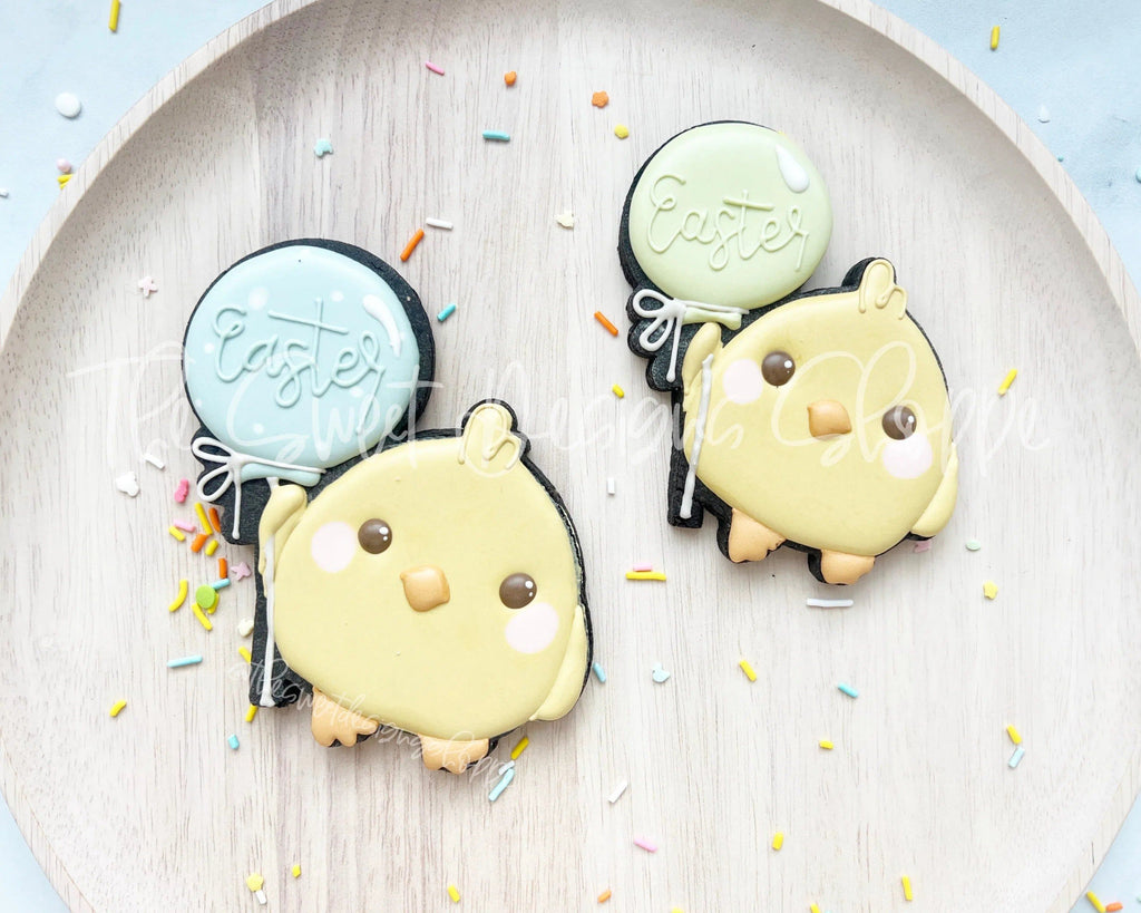 Cookie Cutters - Chick with Balloon - Cookie Cutter - The Sweet Designs Shoppe - TSDS - - ALL,Animal,Animals,Animals and Insects,Cookie Cutter,easter,Easter / Spring,Promocode