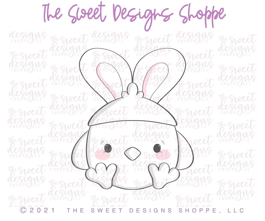 Cookie Cutters - Chick with Bunny Ears - Cookie Cutter - The Sweet Designs Shoppe - TSDS - - ALL,Animal,Animals,Animals and Insects,Cookie Cutter,easter,Easter / Spring,Promocode