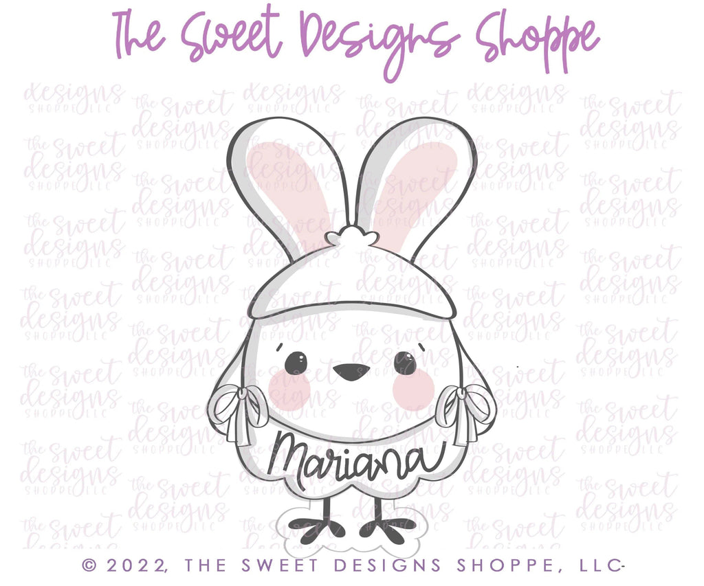 Cookie Cutters - Chick with Bunting - Cookie Cutter - The Sweet Designs Shoppe - - ALL, Animal, Animals, Animals and Insects, bunny, Cookie Cutter, easter, Easter / Spring, Promocode