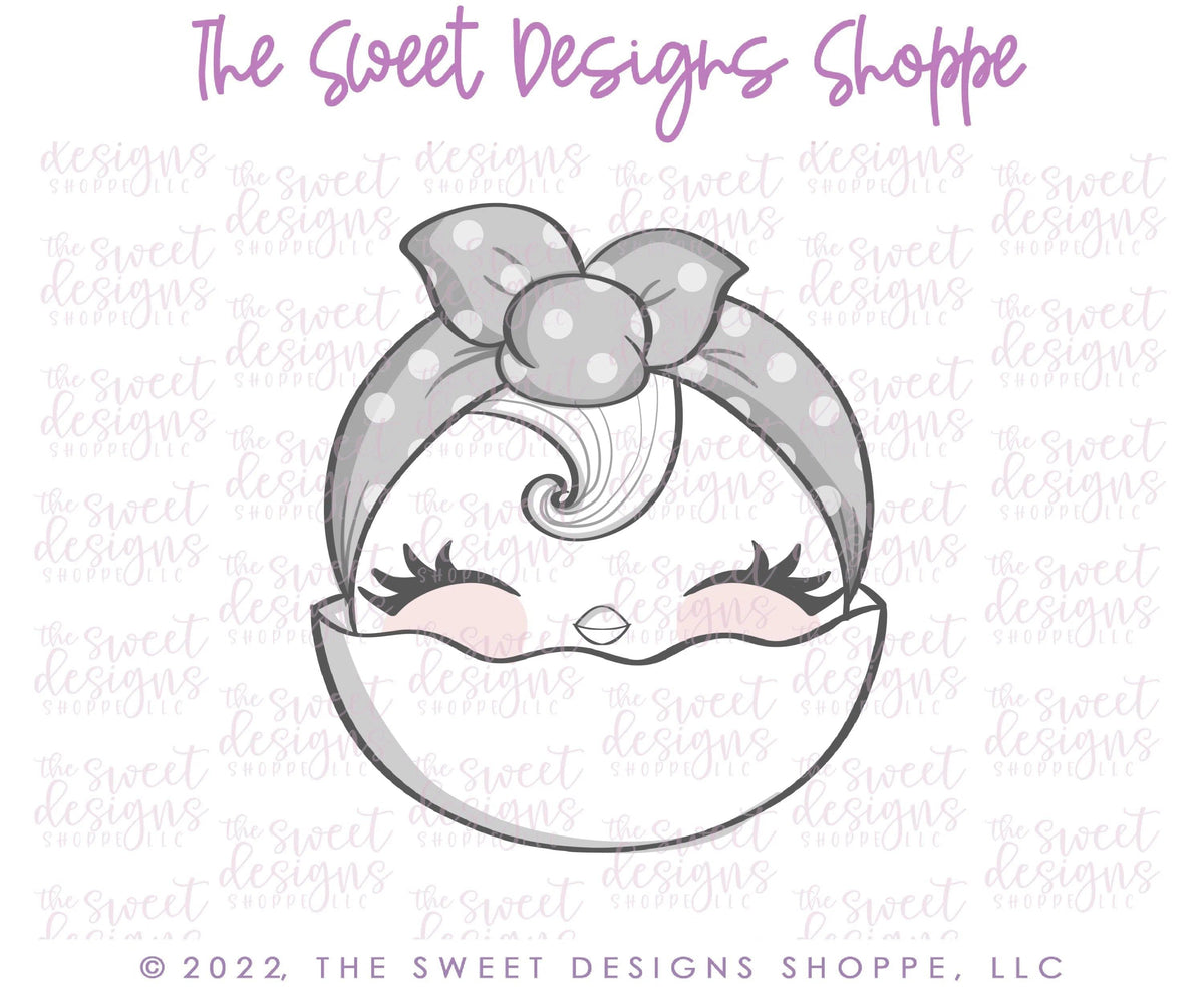 Cookie Cutters - Chick with Headband- Cookie Cutter - The Sweet Designs Shoppe - TSDS - - ALL,Animal,Animals,Animals and Insects,Chick,Cookie Cutter,Easter,Easter / Spring,Lady Milk Stache,Lady MilkStache,LadyMilkStache,Promocode,STL