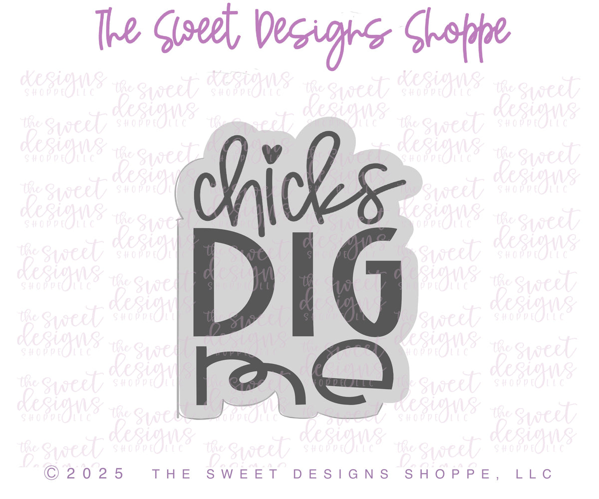 Cookie Cutters - Chicks Dig Me Plaque - Cookie Cutter - The Sweet Designs Shoppe - TSDS - - ALL,Animal,animal plaque,Animals,chicks dig me plaque,Cookie Cutter,Easter,Easter / Spring,Plaque,Plaques,Promocode,STL