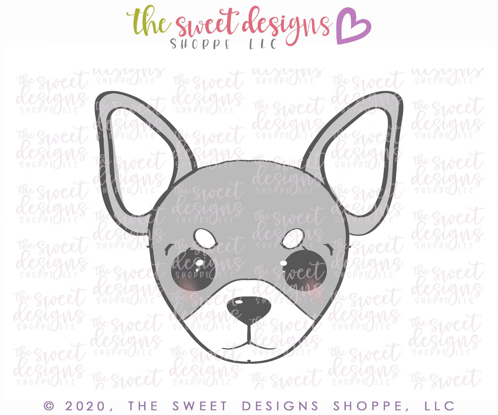 Cookie Cutters - Chihuahua Dog Face - Cookie Cutter - The Sweet Designs Shoppe - - ALL, Animal, Cookie Cutter, dog, dog face, dogface, pet, Promocode