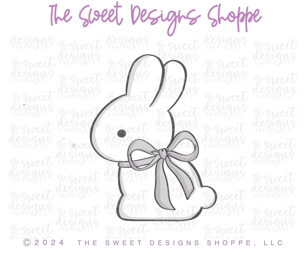 Cookie Cutters - Chocolate Big Bow Bunny - Cookie Cutter - The Sweet Designs Shoppe - - ALL, Animal, chocolate, Cookie Cutter, Easter, Easter / Spring, Food, Food & Beverages, Promocode, Sweet, Sweets