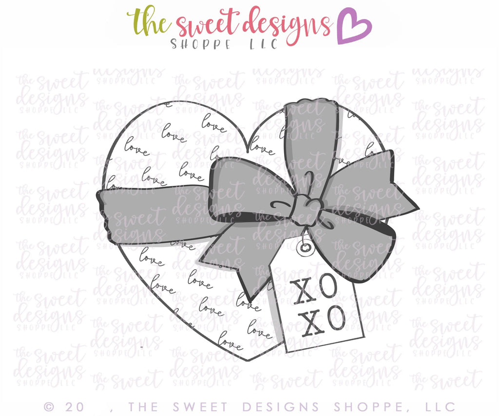 Cookie Cutters - Chocolate Box with Tag - Cookie Cutter - The Sweet Designs Shoppe - - ALL, Cookie Cutter, Heart, Promocode, Sweet, Sweets, valentines, Wedding