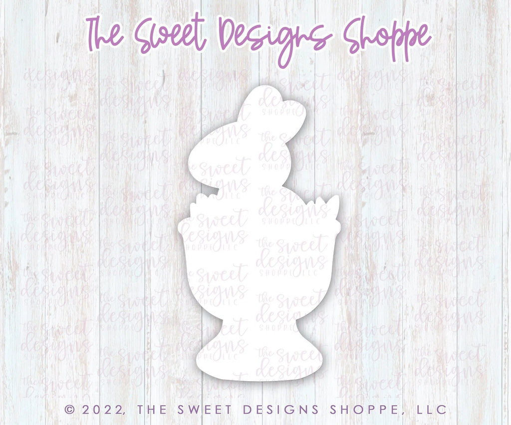 Cookie Cutters - Chocolate Bunny in Egg - Cookie Cutter - The Sweet Designs Shoppe - TSDS - - ALL,Animal,Animals,Animals and Insects,Cookie Cutter,easter,Easter / Spring,Plaque,Plaques,PLAQUES HANDLETTERING,Promocode