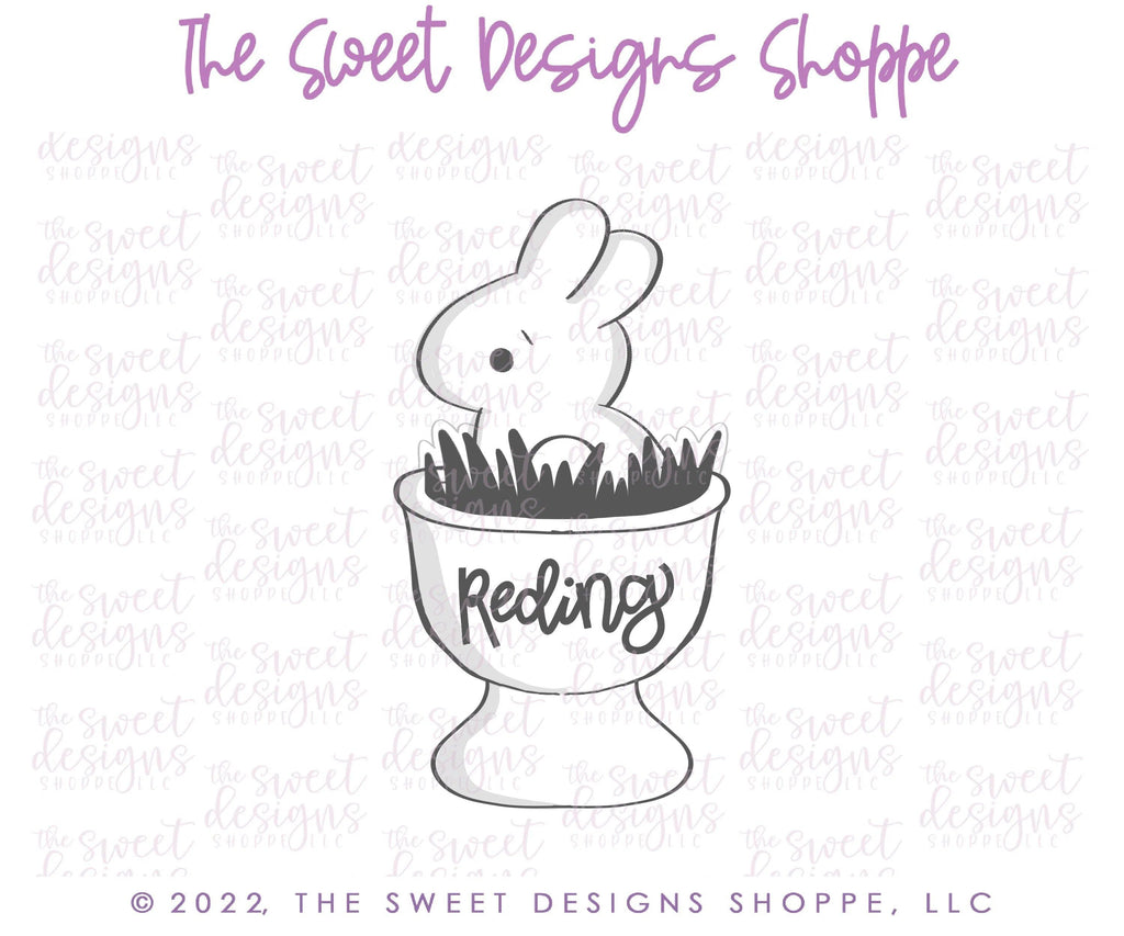 Cookie Cutters - Chocolate Bunny in Egg - Cookie Cutter - The Sweet Designs Shoppe - - ALL, Animal, Animals, Animals and Insects, Cookie Cutter, easter, Easter / Spring, Plaque, Plaques, PLAQUES HANDLETTERING, Promocode