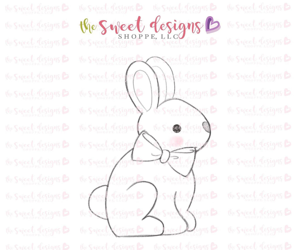 Cookie Cutters - Chocolate Bunny with Bow - Cookie Cutter - The Sweet Designs Shoppe - - ALL, Animal, Cookie Cutter, Easter / Spring, Food, Food & Beverages, Promocode