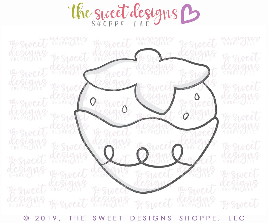 Cookie Cutters - Chocolate Covered Strawberry - Cookie Cutter - Sweet Designs Shoppe - - ALL, Cookie Cutter, Food, Food and Beverage, Food beverages, fruit, fruits, love, Promocode, Valentine, Valentines, valentines2020-2