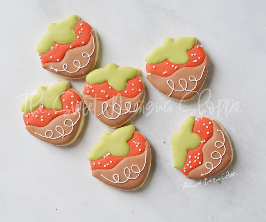 Cookie Cutters - Chocolate Covered Strawberry - Cookie Cutter - The Sweet Designs Shoppe - - ALL, Cookie Cutter, Food, Food and Beverage, Food beverages, fruit, fruits, love, Promocode, Valentine, Valentines, valentines2020-2