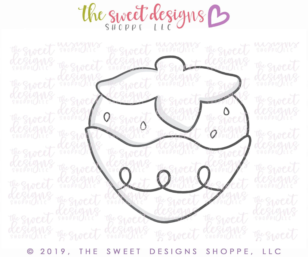 Cookie Cutters - Chocolate Covered Strawberry - Cookie Cutter - The Sweet Designs Shoppe - - ALL, Cookie Cutter, Food, Food and Beverage, Food beverages, fruit, fruits, love, Promocode, Valentine, Valentines, valentines2020-2