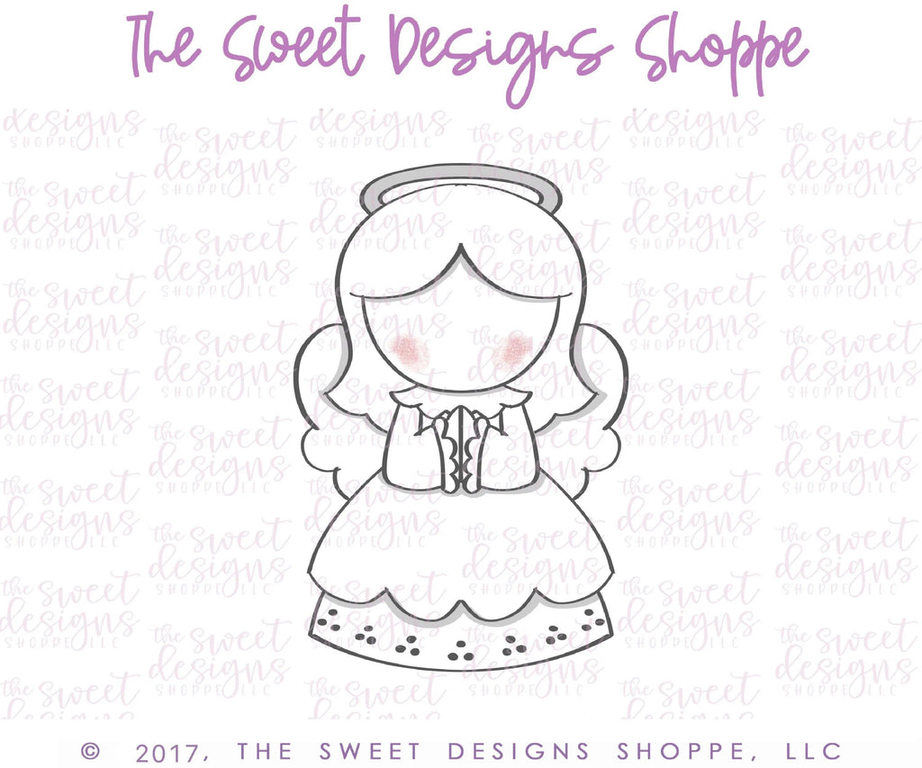 Cookie Cutters - Christmas Angel v2 - Cookie Cutter - The Sweet Designs Shoppe - - ALL, Christmas / Winter, Cookie Cutter, Ornament, Promocode, Religious, Winter