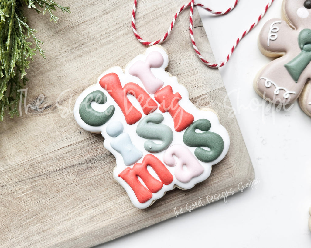 Cookie Cutters - Christmas Chunky Plaque - Cookie Cutter - The Sweet Designs Shoppe - - advent, Advent Calendar, ALL, Christmas, Christmas / Winter, Christmas Cookies, Cookie Cutter, new, Plaque, Plaques, PLAQUES HANDLETTERING, Promocode, STL