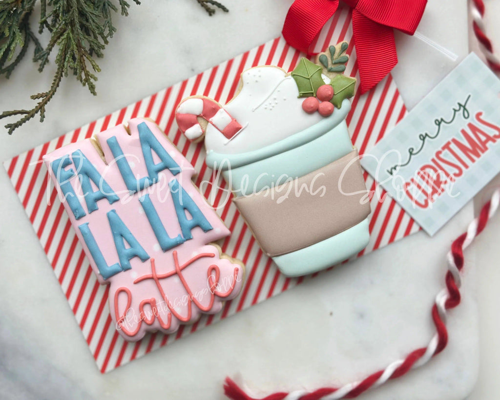 Cookie Cutters - Christmas Coffee Latte Set - 2 Piece Set - Cookie Cutters - The Sweet Designs Shoppe - TSDS - - ALL,Christmas,Christmas / Winter,Christmas Cookies,Cookie Cutter,Promocode,regular sets,set,sets,STL