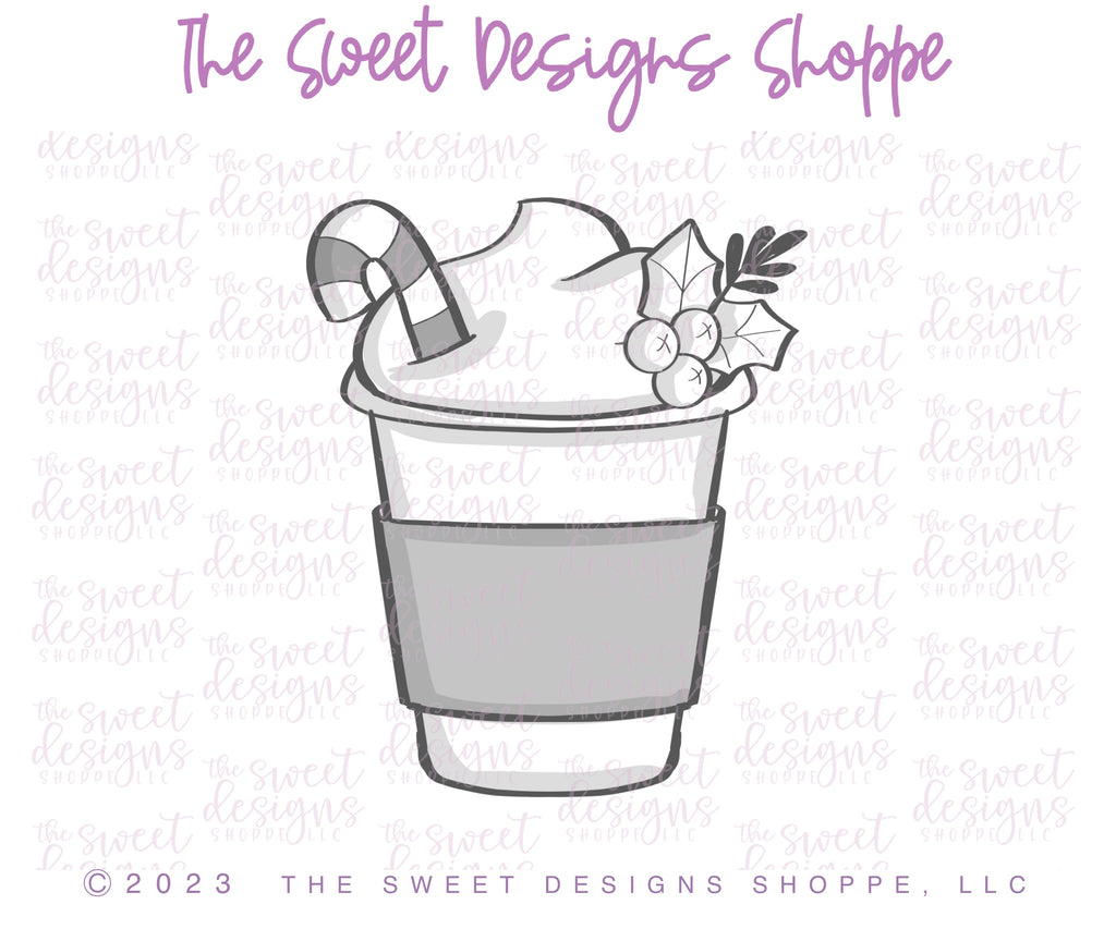 Cookie Cutters - Christmas Coffee Latte Set - 2 Piece Set - Cookie Cutters - The Sweet Designs Shoppe - TSDS - - ALL,Christmas,Christmas / Winter,Christmas Cookies,Cookie Cutter,Promocode,regular sets,set,sets,STL