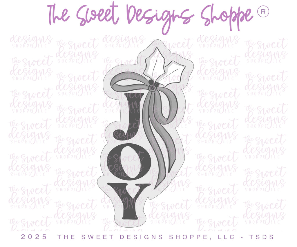 Cookie Cutters - Christmas Joy Classic Cookie Cutter Set - Set of 5 - Cookie Cutters - The Sweet Designs Shoppe - TSDS - - ALL,Christmas,Christmas / Winter,Cookie Cutter,new,PLAQUES HANDLETTERING,Promocode,regular sets,set,STL