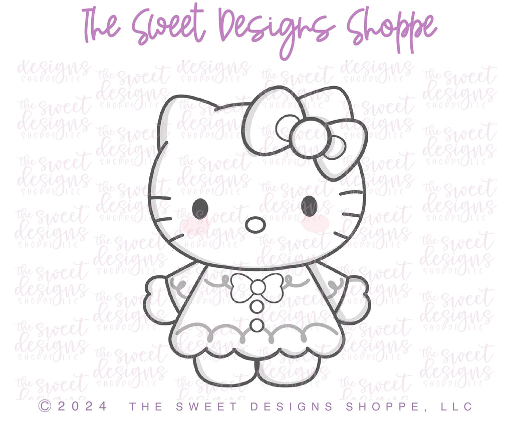 Cookie Cutters - Christmas Kitty's Set - Set of 2 - Cookie Cutters - The Sweet Designs Shoppe - - ALL, Christmas, Christmas / Winter, Christmas Cookies, Cookie Cutter, hello kitty, Kitty, Mini Sets, new, Promocode, regular sets, set, STL