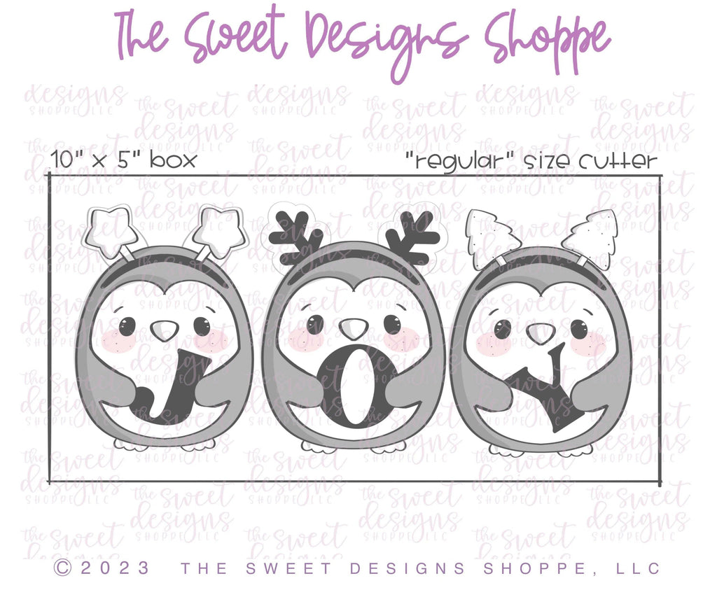 Cookie Cutters - Christmas Penguins Set - Cookie Cutters set - Set of 3 - Cookie Cutters - The Sweet Designs Shoppe - TSDS - - abc,ALL,Animal,Animals,Animals and Insects,Christmas,Christmas / Winter,Cookie Cutter,Mini Sets,Promocode,regular sets,set